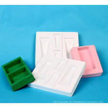 Bandeja interna com PVC Flocagem Atacado PVC, Pet, PE, PP Blister Tray Box Packaging